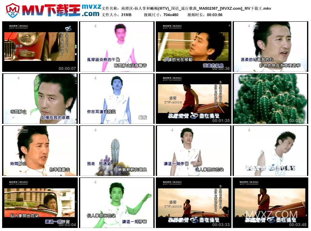 庾澄庆-仙人掌和蜥蜴(MTV)_国语_流行歌曲_MA502367